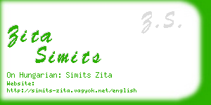 zita simits business card